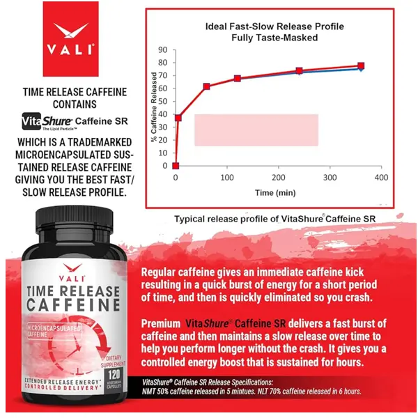 VALI Time Release Caffeine 100mg Pills